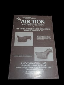 1984 Ernie & Dorothy Good Indian Artifact Collection Auction Catalog, Part 3, Painter Creek Auction