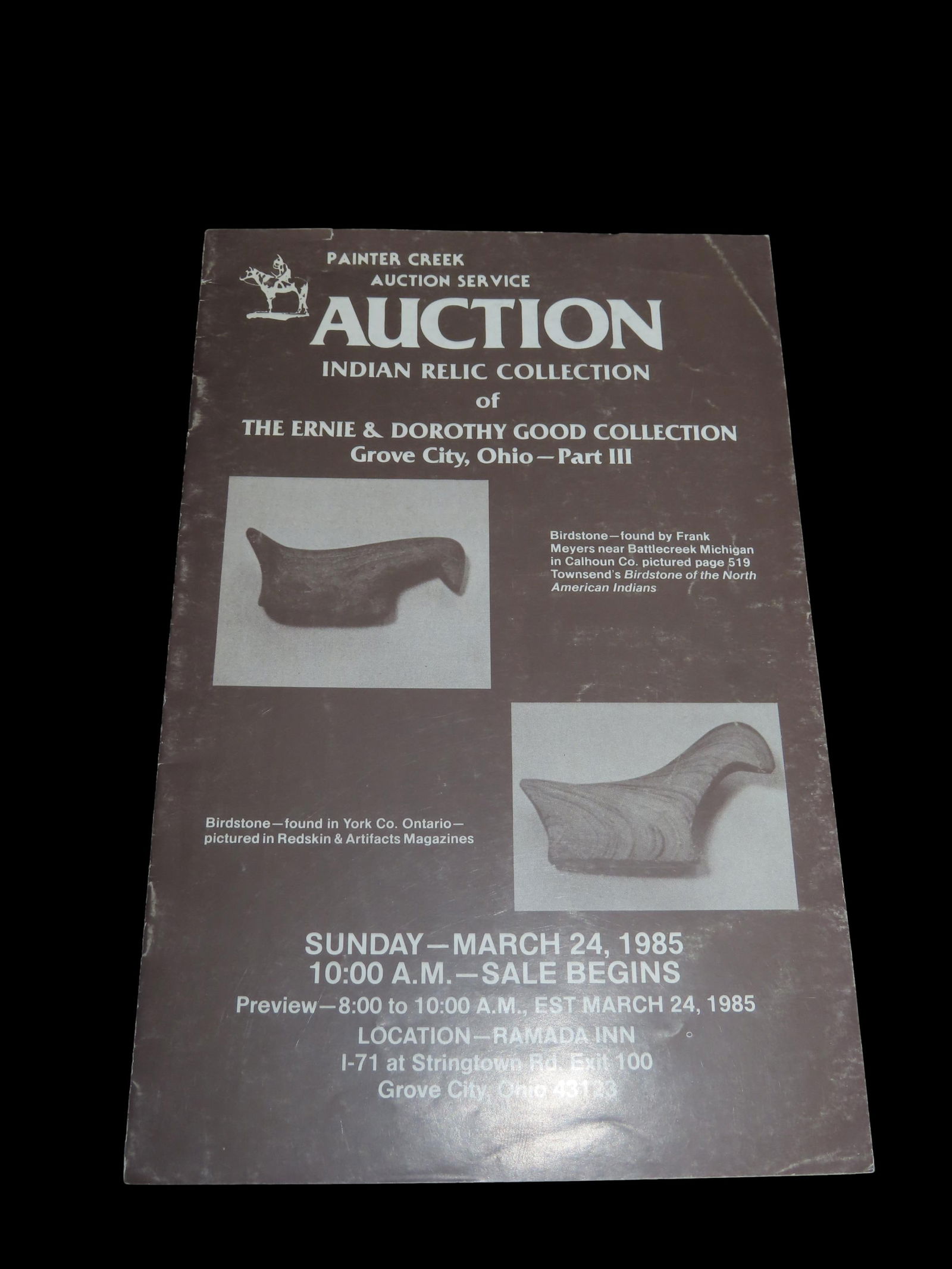 1984 Ernie & Dorothy Good Indian Artifact Collection Auction Catalog, Part 3, Painter Creek Auction (1 of 4)