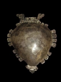 6 1/4" Spanish Milagro Gorget, Mexico, Motley COA. Nice Large Example, Very Ornate Design. This one