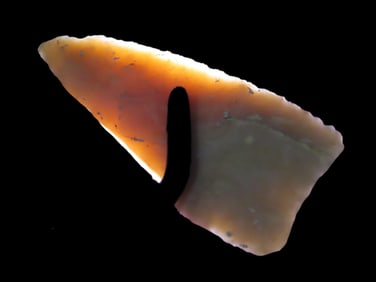 2 5/8" Plainview, Travis County Texas, Motley COA. Highly Translucent Example, Very thin with