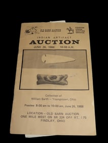 1988 William Barth Indian Artifact Collection Auction Catalog, Old Barn/Painter Creek Auction