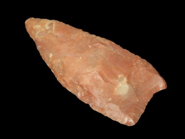 2 1/2" Meserve Dalton, Williamson County Texas, Motley COA. Beautiful Red-Orange Chert, Heavily