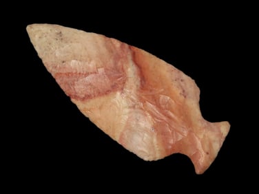 Incredible 3 1/16" Table Rock, Fulton County Illinois, Motley COA. Exceptional Flaking, Super Color,