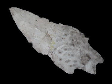 4 1/4" Perd, Pedernales, Uvalde County Texas, Broken & Glued. Nice Large Example, Indian Arrowhead,
