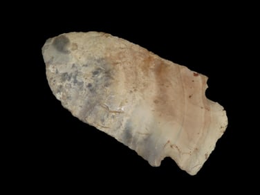 3 1/8" Etley, Cooper County Missouri, Nice Colorful Example. Indian Arrowhead, Artifact, Spear