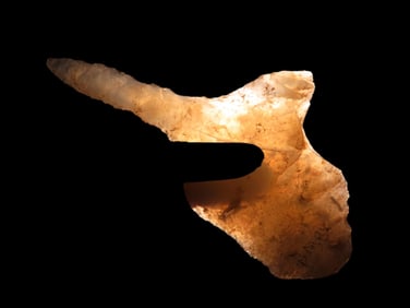 1 11/16" Clear Agate Finger Drill,New Mexico, Beautiful Piece of Highly Translucent Agate