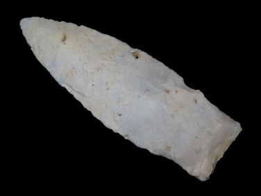3 5/16" Scottsbluff, Mills County Iowa, Motley COA, Ex Jerry Dickey. Incredible Flaking! Has a Hole