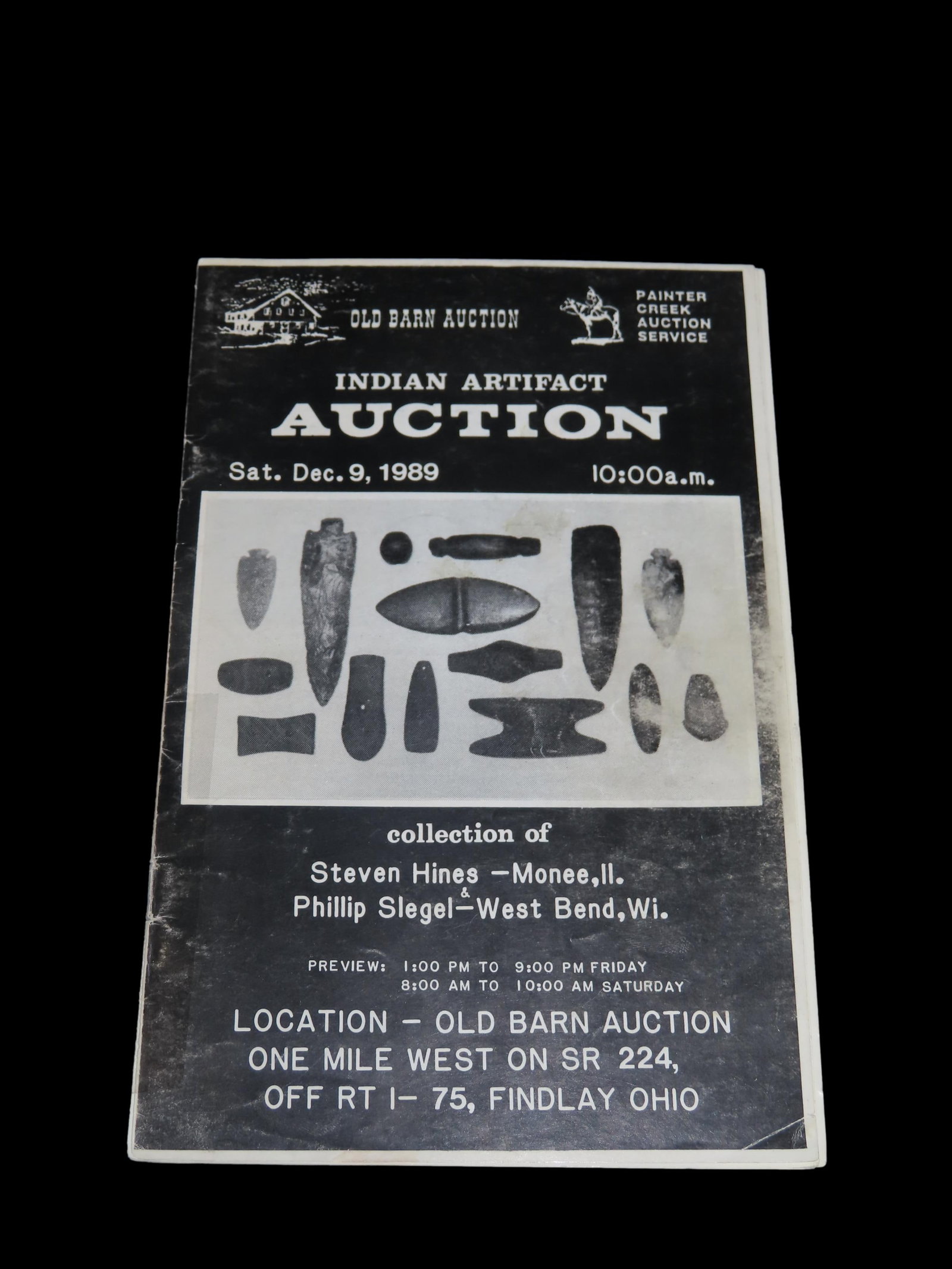 1989 Old Barn/Painter Creek Auction Catalog of an Illinois & Wisconsin Collection, Full of Pendants: 1989 Old Barn/Painter Creek Auction Catalog of an Illinois & Wisconsin Collection, Full of Pendants & Gorgets, Bannerstones, Axes, Pottery, Arrowheads, Pipes, Birdstones, ETC.