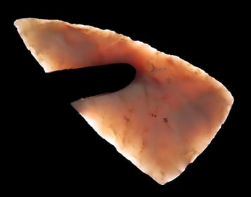 Amazing Cahokia Triangle, Madison County Illinois, Super thin & Highly Translucent Example