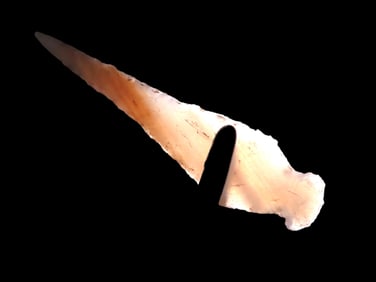Incredible Agate Early Ovoid Knife, Yuma County Colorado, Motley COA. Super Colorful & Expertly