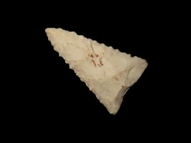 Serrated Cahokia Triangle, St Clair County Illinois, Thin & Well Made Example