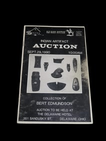 1990 Bert Edmundson Indian Artifact Collection Auction Catalog, Old Barn/Painter Creek Auction