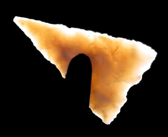 Amazing Cahokia Triangle, Madison County Illinois, Super thin & Highly Translucent Example
