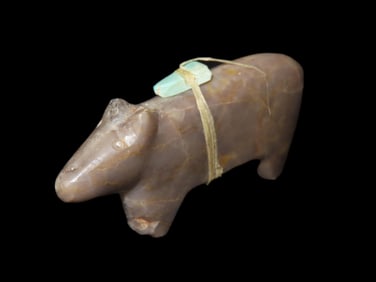 Zuni Bear Fetish, Carved Stone Animal Effigy, Great Example, Stands Up Nicely