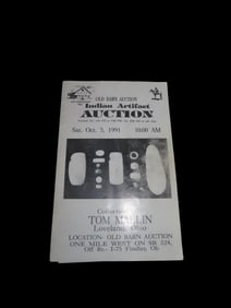 1991 Tom Mallin (ohio) Indian Artifact Collection Auction Catalog, Old Barn/Painter Creek Auction