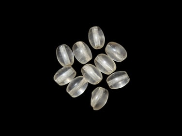Lot of 10 Pre-Columbian Clear Crystal Quartz Drilled Tube Beads from South America. I can't imagine
