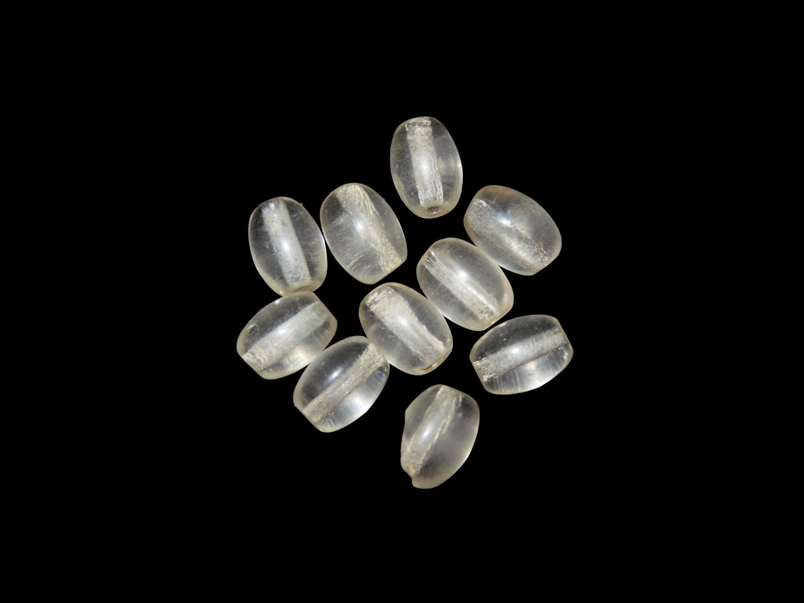 Lot of 10 Pre-Columbian Clear Crystal Quartz Drilled Tube Beads from South America. I can't imagine (1 of 4)