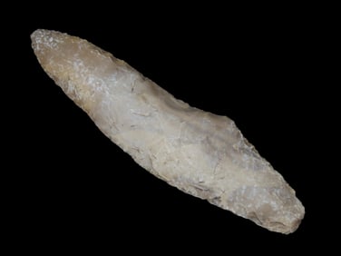 Maya Blade, New River, Belize. Colha Chert. 7 inches. 250-800 AD. Private Tennessee collection.
