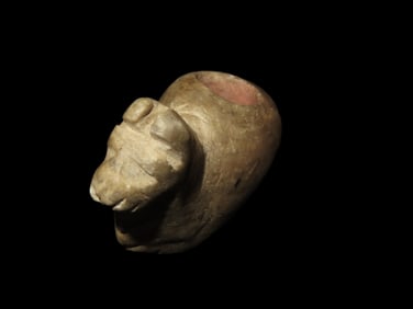 Pre-Columbian Stone Canopa Llama Effigy from Peru, Motley COA, Ex John Grotte Collection. Nicely