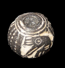Amazing Bird Effigy Bead, Pre-Columbian, Very Intricate Bird Engraved on Both Sides, Great Detailed