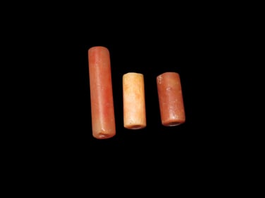 Beautiful Group of Translucent Carnelian Agate Tairona Culture Beads, Amazing Polish, Impeccable
