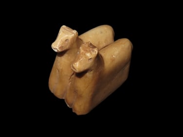 Pre-Columbian Canopa Double Llama Effigy from Peru, Nicely Detailed Example. Nice form with 2 full