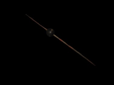 Chancay Loom/Weaving Stick with Spindle Whorl Bead. 6 3/8'". Wood. Peru. Alan C. Lapiner, then to