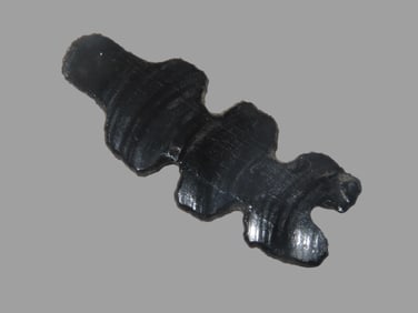 Obsidian Human Effigy Pendant, Mexico, Well Flaked to Shape & Drilled For Suspension. Nice Example