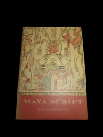 MAYA SCRIPT, HARDBACK, 180 PAGES TEACHING THE MEANINGS OF THE MAYAN ALPHABET, LETTERS, IMAGES,
