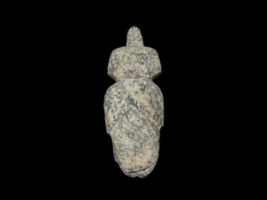 4 5/8" Human Effigy Figurine / Axe God, Mexico, Motley COA. Colorful Example, Well Shaped with