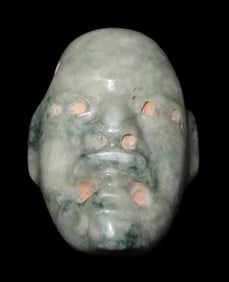 Incredible Olmec Jade Maskette, Guatemala, Motley COA, Amazing Form & Exceptional Polish, Great