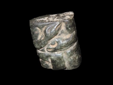 Mayan Human Effigy Jade Bead / Pendant, Guatemala. Ancient Salvaged from a Once larger Figure,