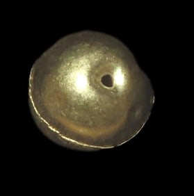 Rare Pure Gold Bead, Peru, Made from Solid Gold, Nice Authentic Example. Great piece of Ancient