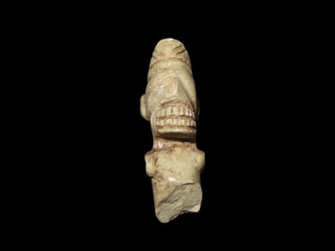 Elaborate Mayan Bound Captive Human Effigy Pendant, Has a very Distinct Blindfold, Arms tied behind