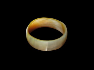 Rare Mother of Pearl Shell Ring, Mexico, Pre Columbian Polished Shell Ring, Jewelry