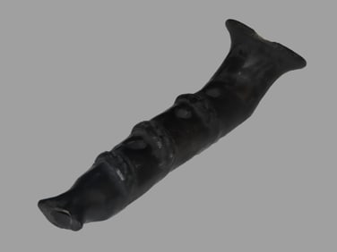 7 1/4" Pottery Pipe / Flute, Mexico. Nice Large Example.