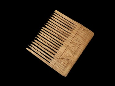 Engraved Wooden Comb from Peru. Nice Example