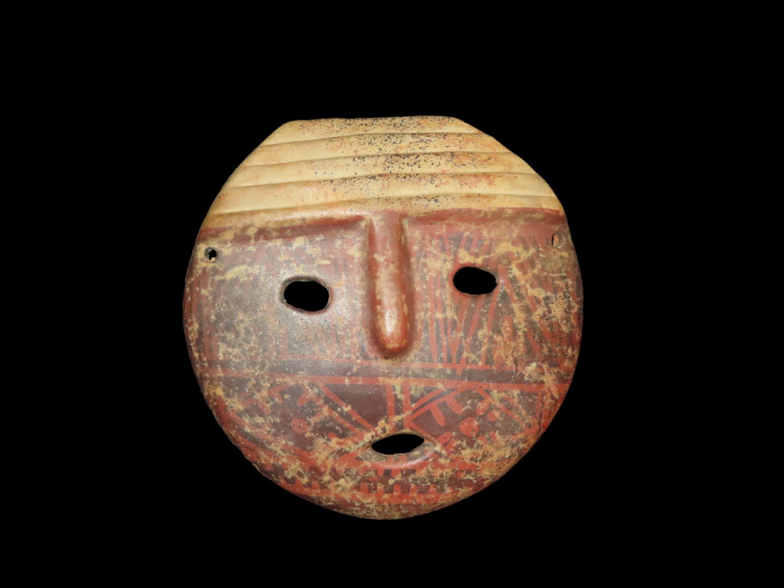 Beautiful Tlatilco Terracotta Masquette. Age Uncertain, Front Appears well patinated, but reverse (1 of 7)