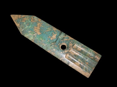 Incredible 8 7/16" Antique Chinese Hongshan Culture Jade Effigy Engraved Pendant, Beautiful Handmade