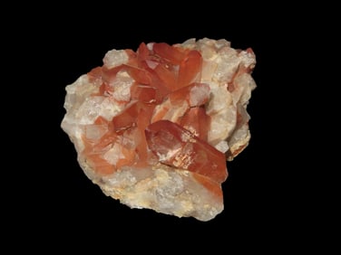 Beautiful Large 4" x 4" x 2 1/4" Red Quartz Crystal Cluster, Great Display Specimen.