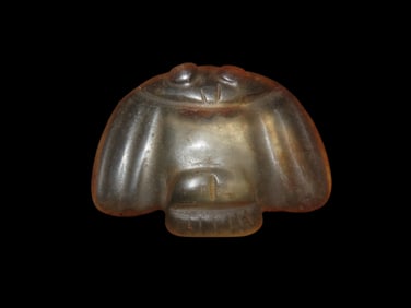 Nice Antique Chinese Hongshan Culture Jade Effigy Pendant, Handmade Example.