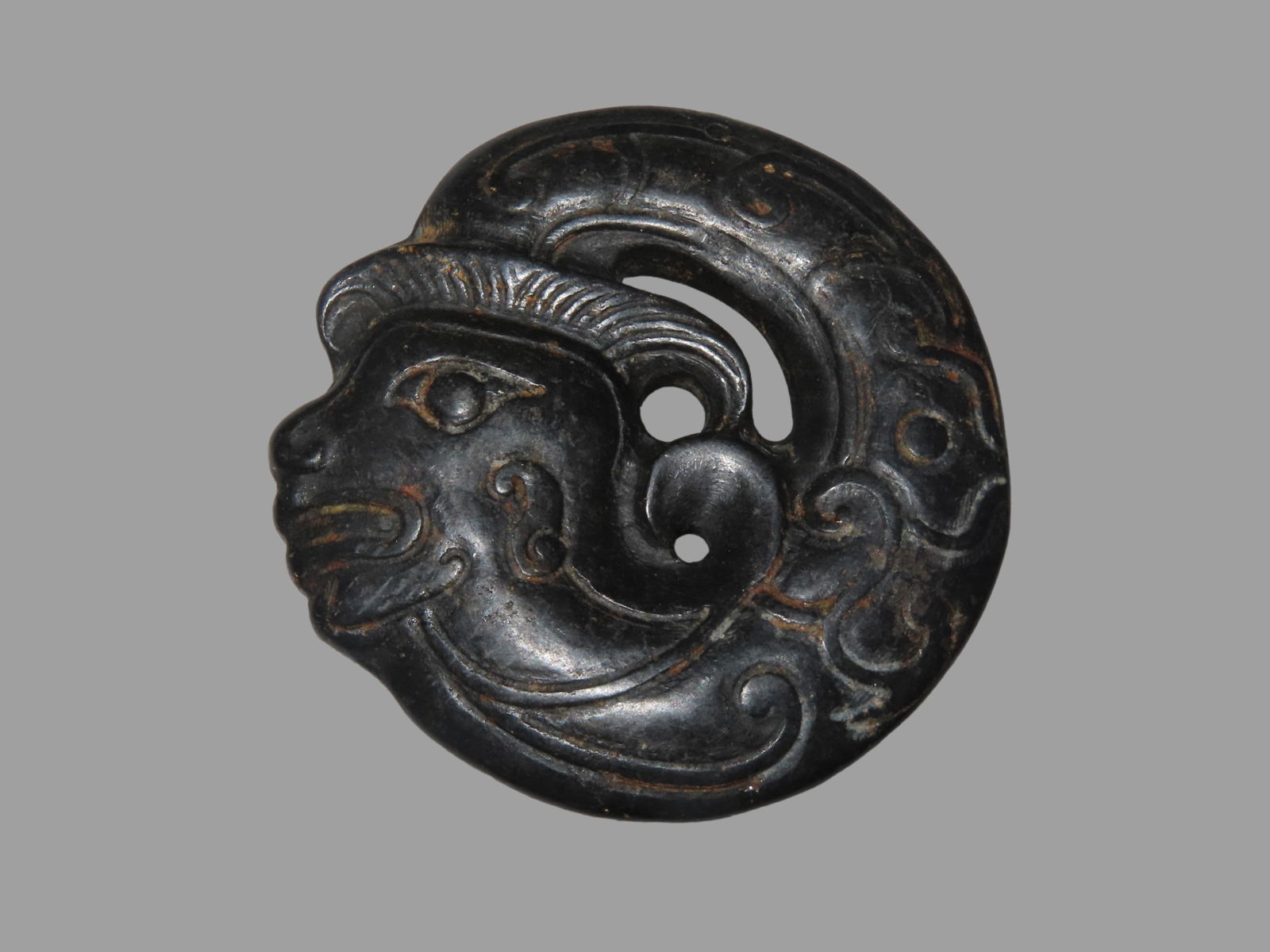 Nice Antique Chinese Hongshan Culture Jade Effigy Pendant, Handmade Example.: Nice Antique Chinese Hongshan Culture Jade Effigy Pendant, Handmade Example.