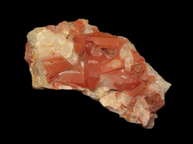 Beautiful Large 4 3/4" x 2 1/2" x 2 1/4" Red Quartz Crystal Cluster, Great Display Specimen.