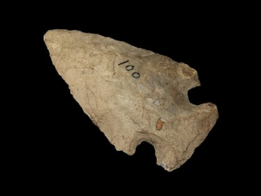 Colorful Kirk Corner Notch, Howell County Michigan, ex John Morriss Collection, Thin & Well flaked