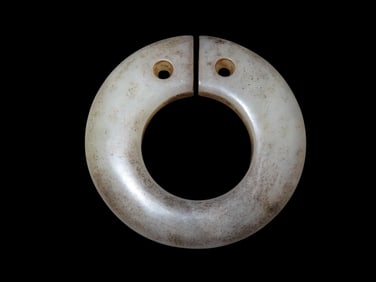 Nice Antique Chinese Hongshan Culture Jade Effigy Pendant, Handmade Example.