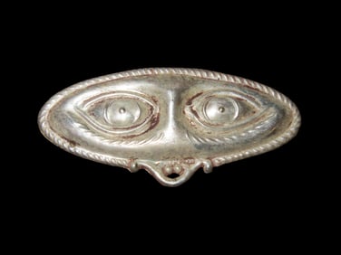 Nice 3" Colonial Silver Milagro Pendant, Circa 1800's-early 1900's. Early Mexican / Spanish Era Folk