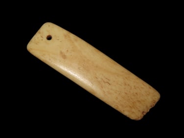 2 1/8" Bone Pendant found in South Dakota. Highly Polished Example, Mandan Culture, Circa