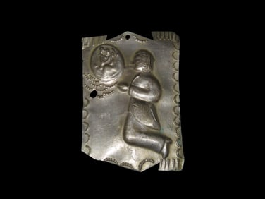 Nice 3 1/4" Colonial Silver Milagro Pendant, Circa 1800's-early 1900's. Early Mexican / Spanish Era