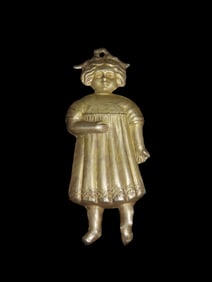 Nice 5" Colonial Silver Milagro Pendant, Circa 1800's-early 1900's. Early Mexican / Spanish Era Folk