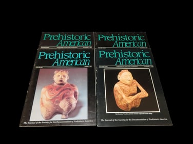 LOT OF 4 PREHISTORIC AMERICAN JOURNALS FROM THE 1990'S, TONS OF GREAT PICTURES AND ARTICLES, CLOVIS,